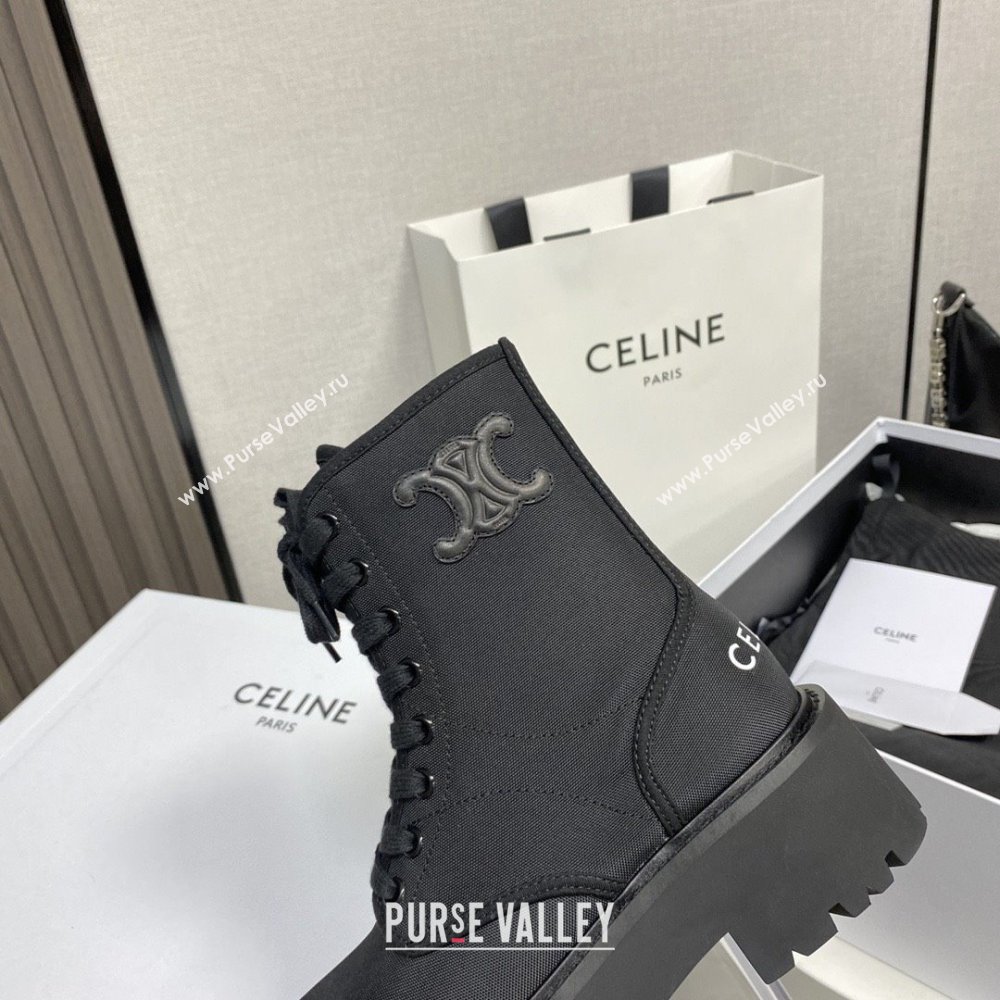 Celine Bulky Laced Up Boots C101702 Black 2025 (MD-25101702)