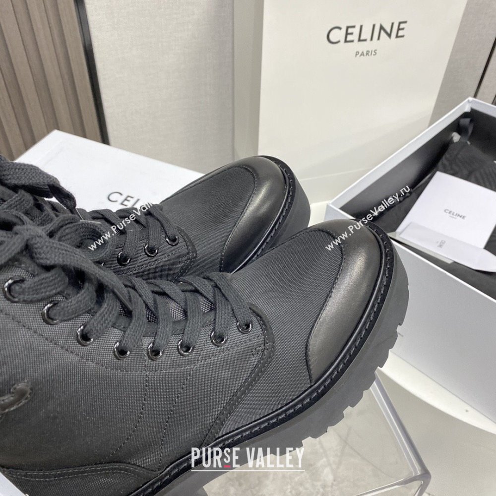 Celine Bulky Laced Up Boots C101702 Black 2025 (MD-25101702)