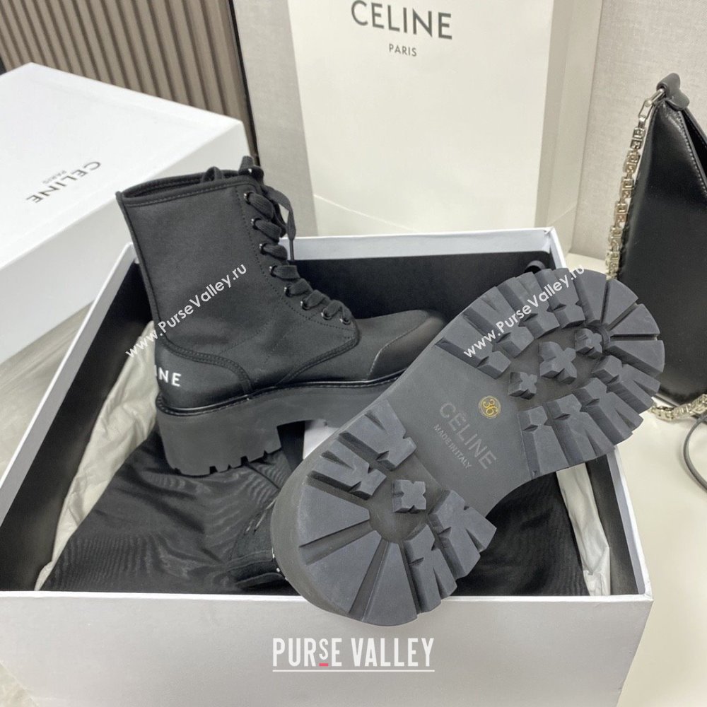 Celine Bulky Laced Up Boots C101702 Black 2025 (MD-25101702)