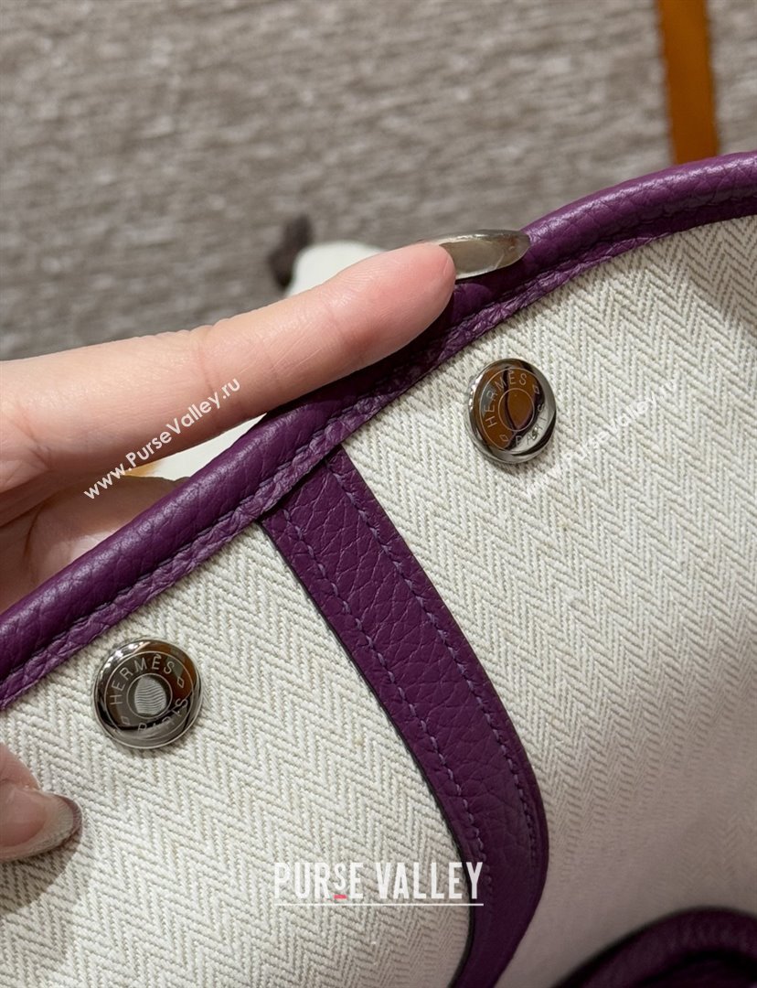 Hermes Garden Party 30/36cm Bag in Togo Leather Anemone Purple 2025(Handmade) (XX-25102309)