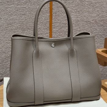 Hermes Garden Party 30/36cm Bag in Togo Leather Girs Asphalted Grey 2025(Handmade) (XX-25102310)