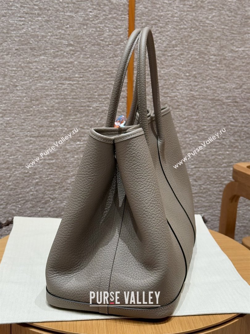 Hermes Garden Party 30/36cm Bag in Togo Leather Girs Asphalted Grey 2025(Handmade) (XX-25102310)