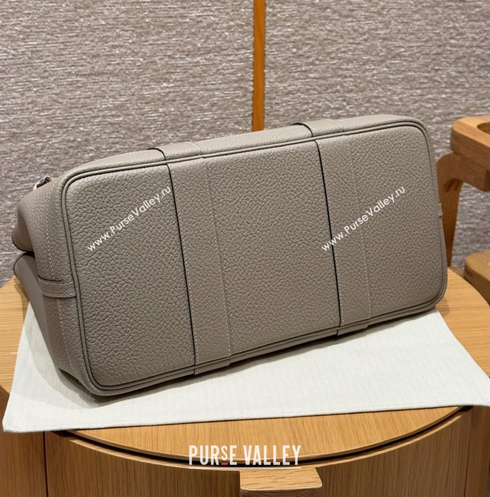 Hermes Garden Party 30/36cm Bag in Togo Leather Girs Asphalted Grey 2025(Handmade) (XX-25102310)