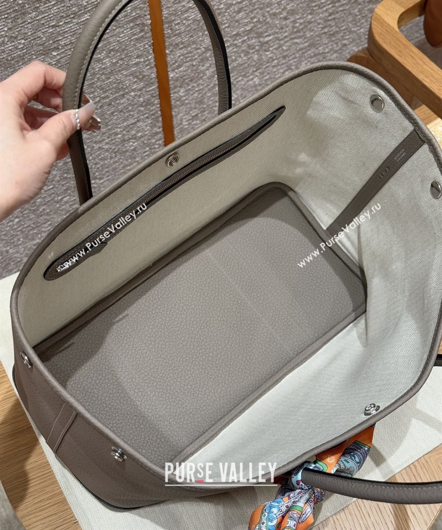 Hermes Garden Party 30/36cm Bag in Togo Leather Girs Asphalted Grey 2025(Handmade) (XX-25102310)