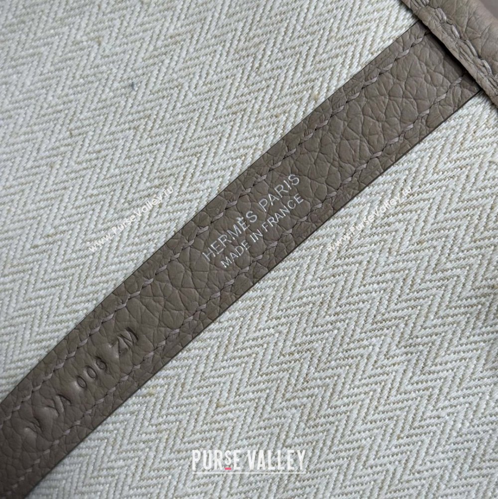 Hermes Garden Party 30/36cm Bag in Togo Leather Girs Asphalted Grey 2025(Handmade) (XX-25102310)