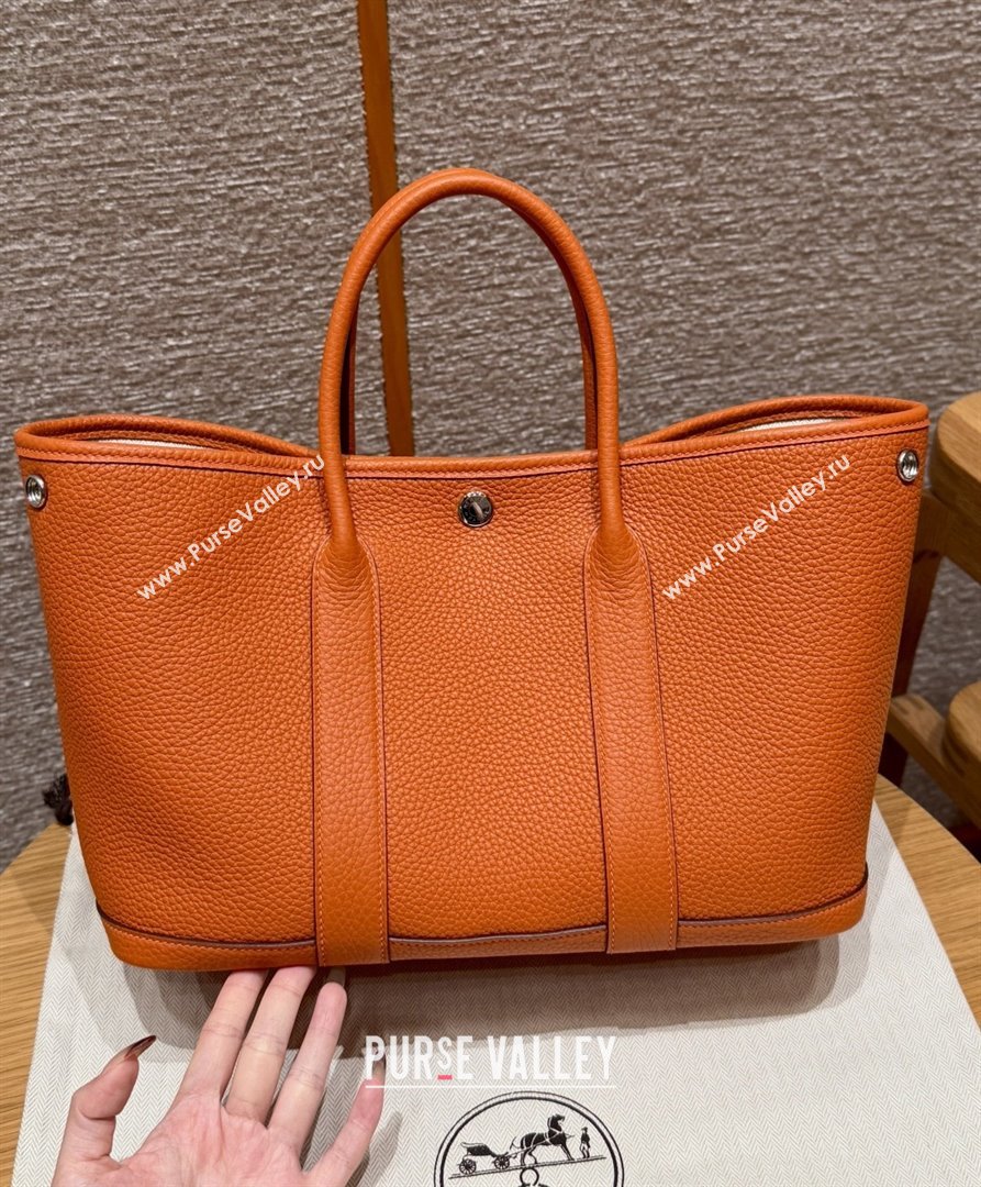 Hermes Garden Party 30/36cm Bag in Togo Leather 93 Orange 2025(Handmade) (XX-25102301)