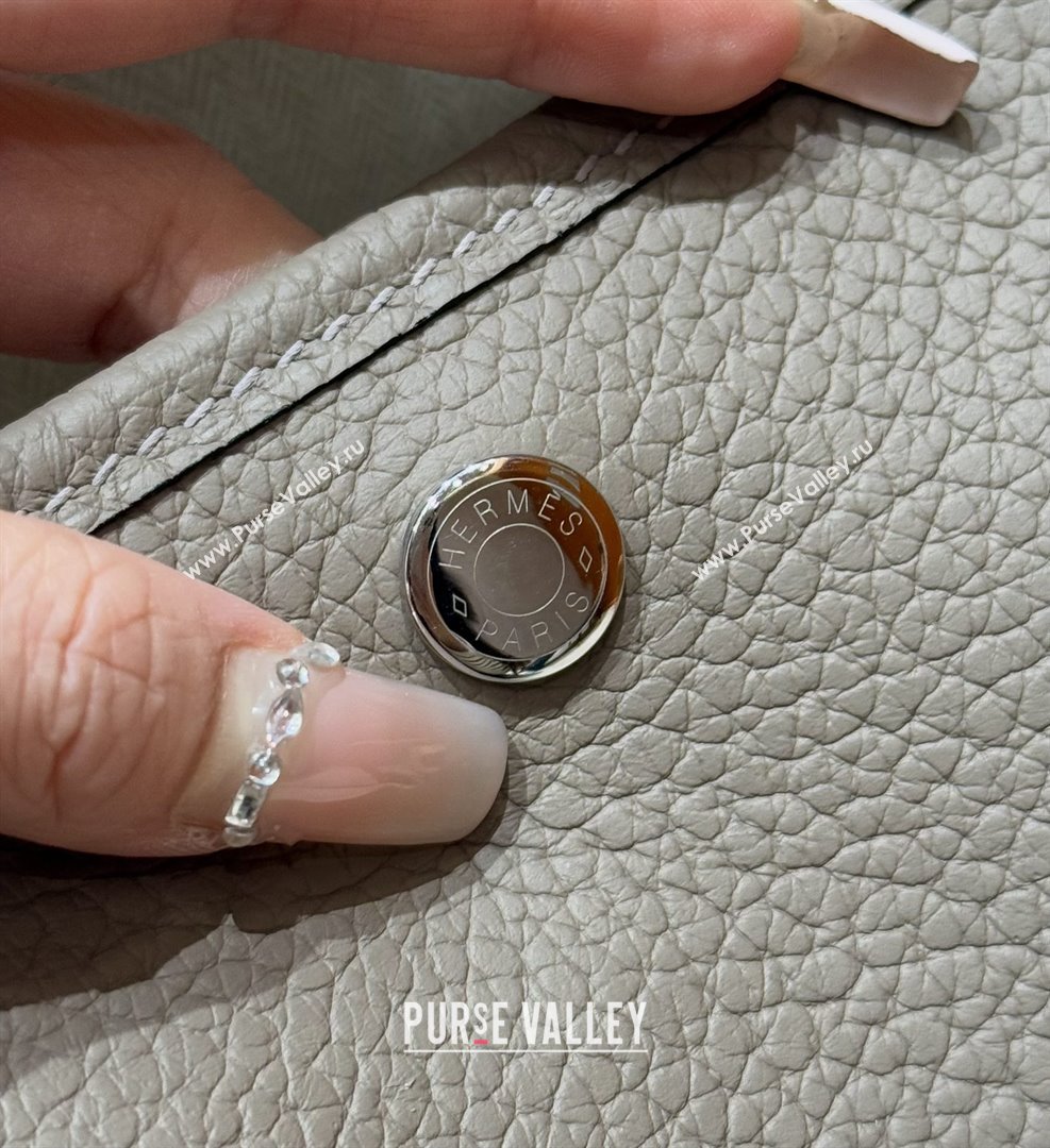 Hermes Garden Party 30/36cm Bag in Togo Leather Girs Asphalted Grey 2025(Handmade) (XX-25102310)