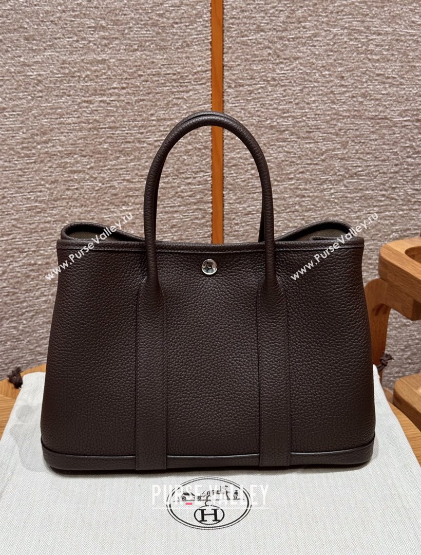 Hermes Garden Party 30/36cm Bag in Togo Leather Ebene 2025(Handmade) (XX-25102311)