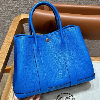 Hermes Garden Party 30/36cm Bag in Togo Leather Blue Hydra 2025(Handmade) (XX-25102312)