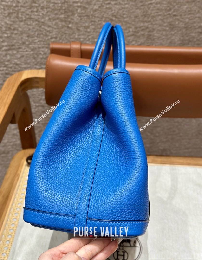 Hermes Garden Party 30/36cm Bag in Togo Leather Blue Hydra 2025(Handmade) (XX-25102312)