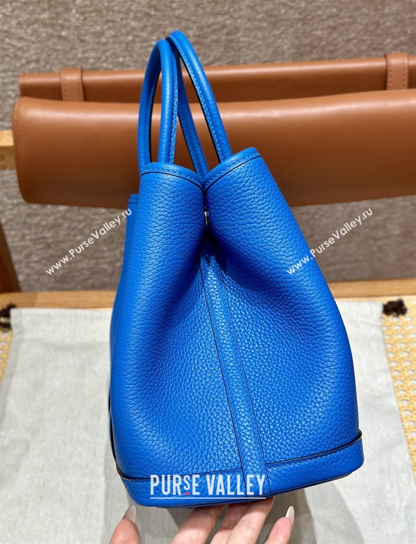 Hermes Garden Party 30/36cm Bag in Togo Leather Blue Hydra 2025(Handmade) (XX-25102312)