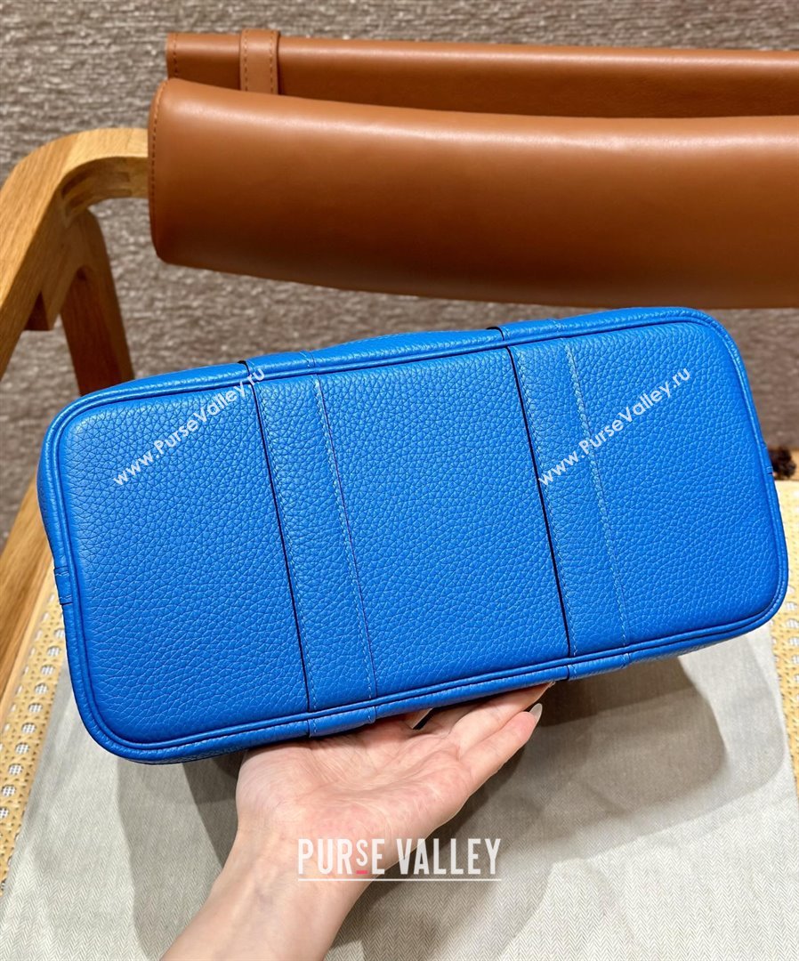 Hermes Garden Party 30/36cm Bag in Togo Leather Blue Hydra 2025(Handmade) (XX-25102312)