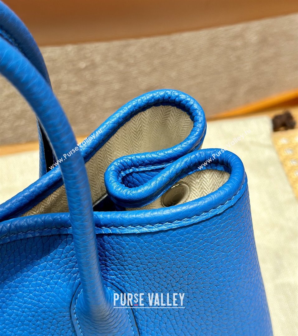 Hermes Garden Party 30/36cm Bag in Togo Leather Blue Hydra 2025(Handmade) (XX-25102312)