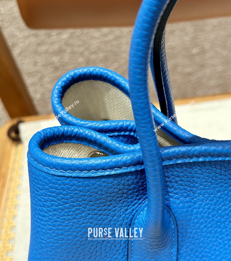 Hermes Garden Party 30/36cm Bag in Togo Leather Blue Hydra 2025(Handmade) (XX-25102312)