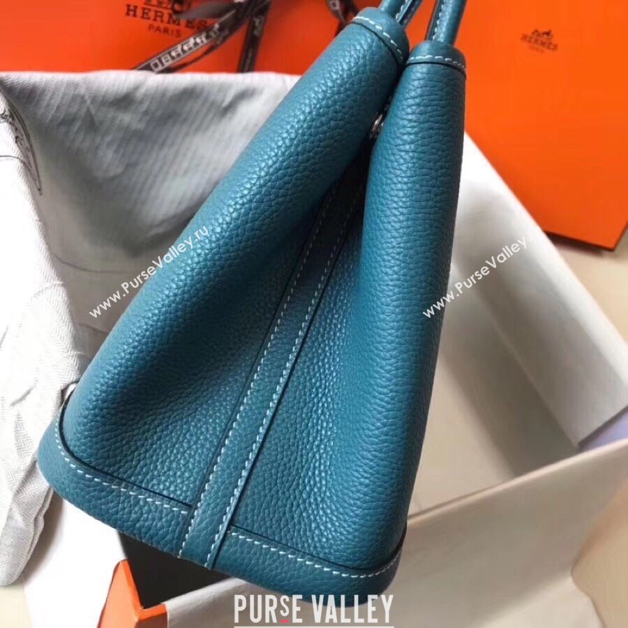 Hermes Garden Party 30/36cm Bag in Togo Leather Denim Blue 2025(Handmade) (XX-25102313)