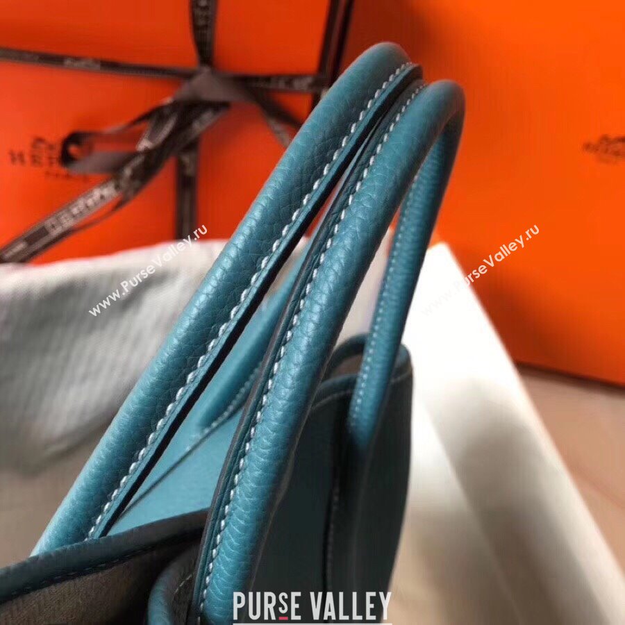 Hermes Garden Party 30/36cm Bag in Togo Leather Denim Blue 2025(Handmade) (XX-25102313)