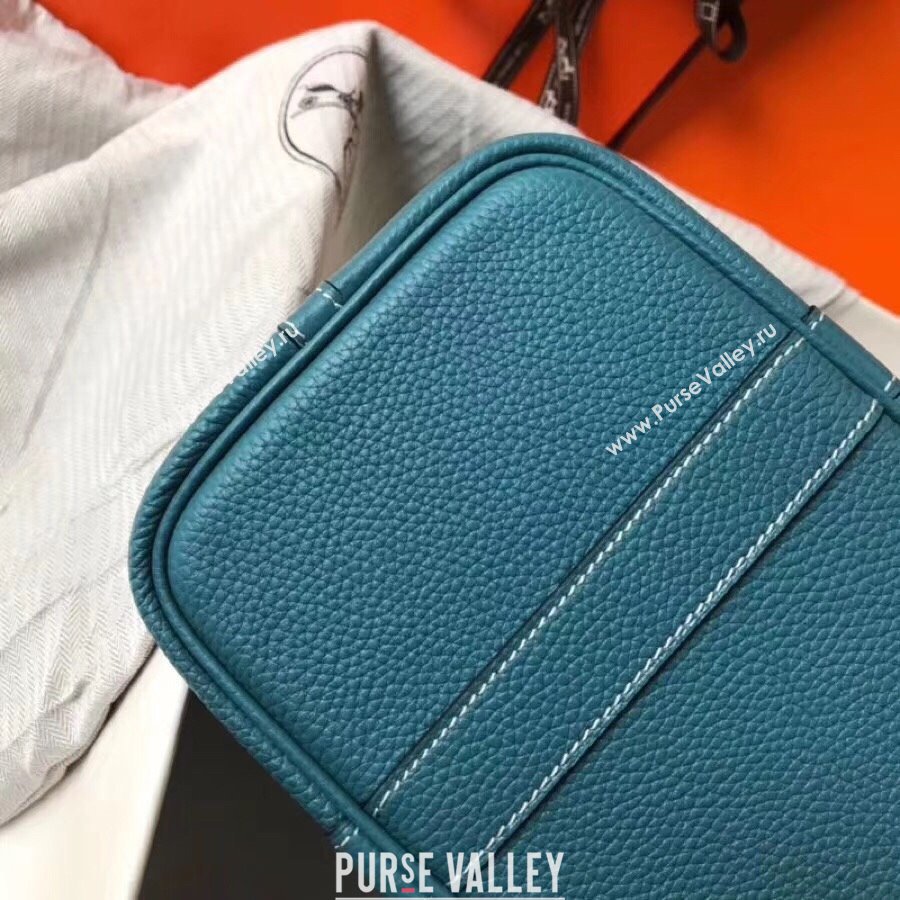 Hermes Garden Party 30/36cm Bag in Togo Leather Denim Blue 2025(Handmade) (XX-25102313)