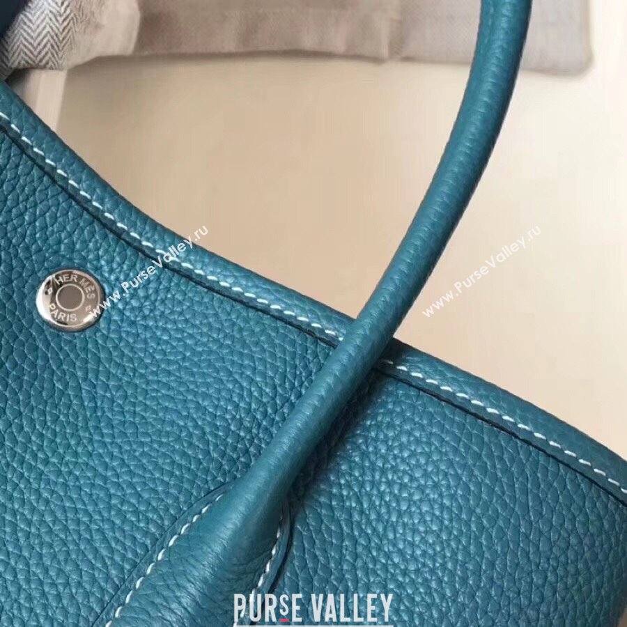Hermes Garden Party 30/36cm Bag in Togo Leather Denim Blue 2025(Handmade) (XX-25102313)