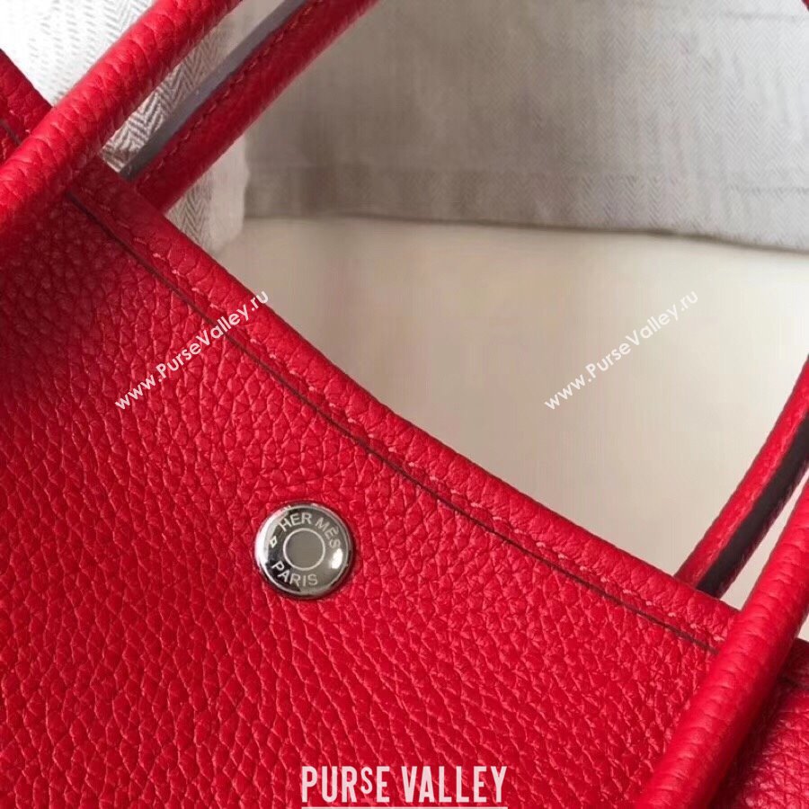 Hermes Garden Party 30/36cm Bag in Togo Leather Red 2025(Handmade) (XX-25102314)