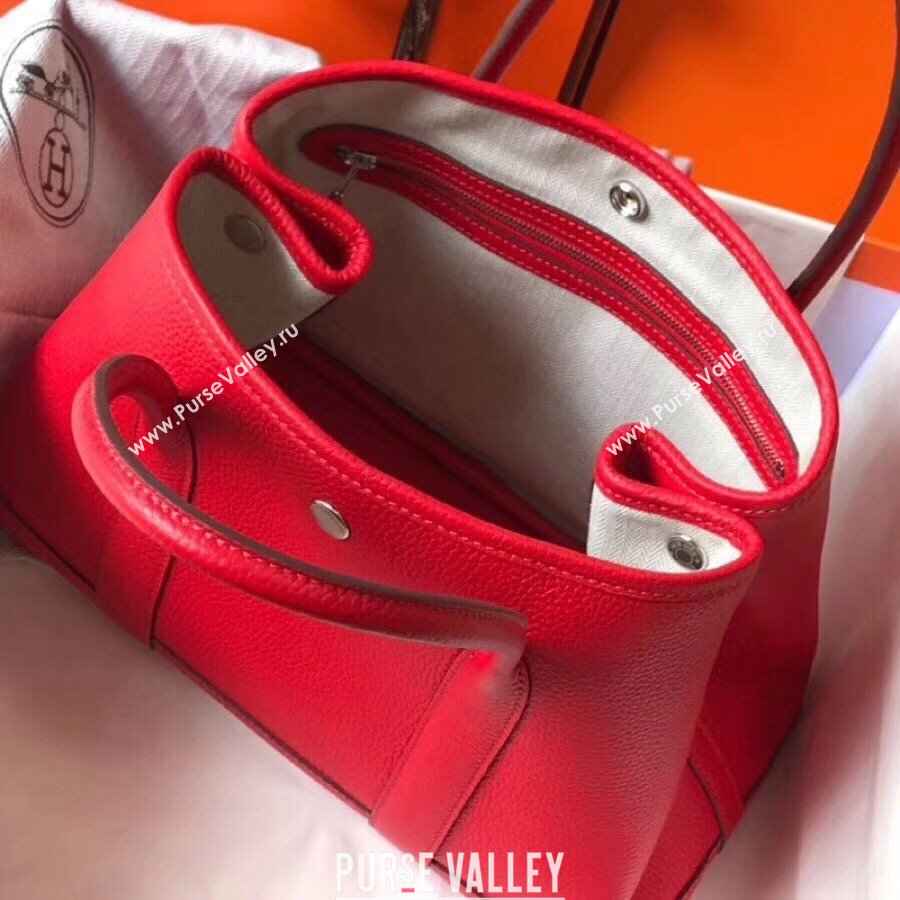 Hermes Garden Party 30/36cm Bag in Togo Leather Red 2025(Handmade) (XX-25102314)