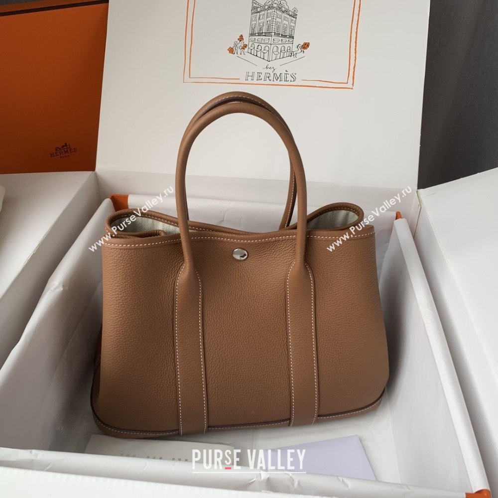 Hermes Garden Party 30/36cm Bag in Togo Leather Brown 2025(Handmade) (XX-25102316)