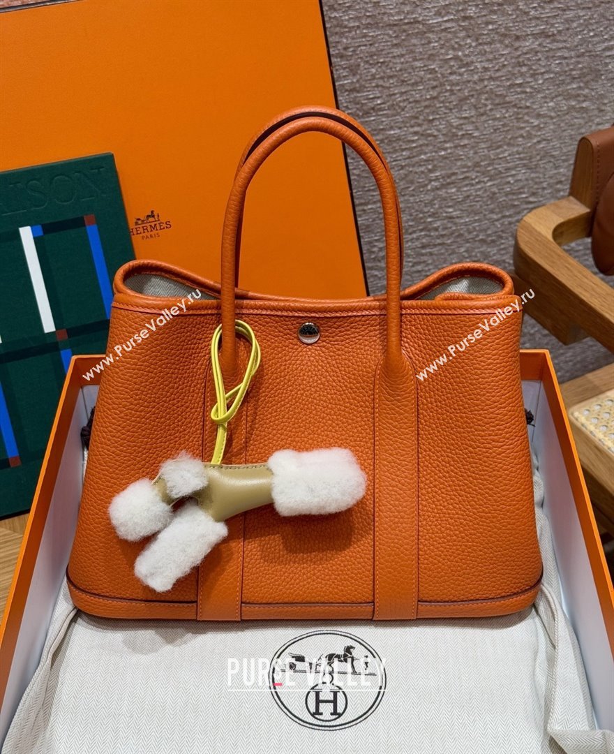 Hermes Garden Party 30/36cm Bag in Togo Leather 93 Orange 2025(Handmade) (XX-25102301)