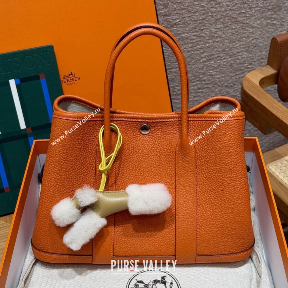 Hermes Garden Party 30/36cm Bag in Togo Leather 93 Orange 2025(Handmade) (XX-25102301)