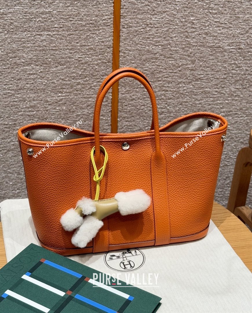 Hermes Garden Party 30/36cm Bag in Togo Leather 93 Orange 2025(Handmade) (XX-25102301)