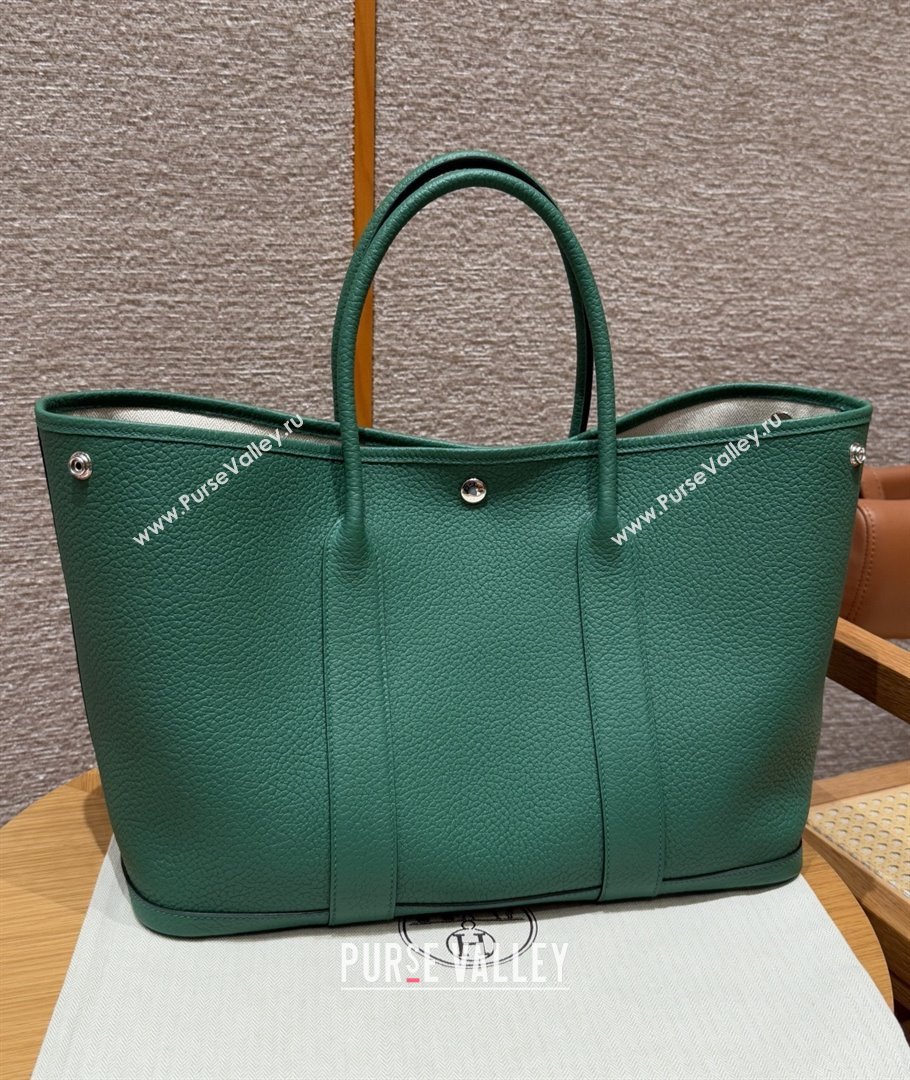 Hermes Garden Party 30/36cm Bag in Togo Leather U4 Vert Vertigo Green 2025(Handmade) (XX-25102302)