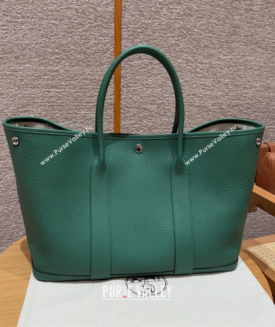 Hermes Garden Party 30/36cm Bag in Togo Leather U4 Vert Vertigo Green 2025(Handmade) (XX-25102302)
