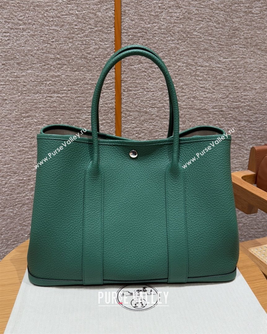 Hermes Garden Party 30/36cm Bag in Togo Leather U4 Vert Vertigo Green 2025(Handmade) (XX-25102302)