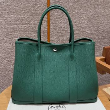 Hermes Garden Party 30/36cm Bag in Togo Leather U4 Vert Vertigo Green 2025(Handmade) (XX-25102302)