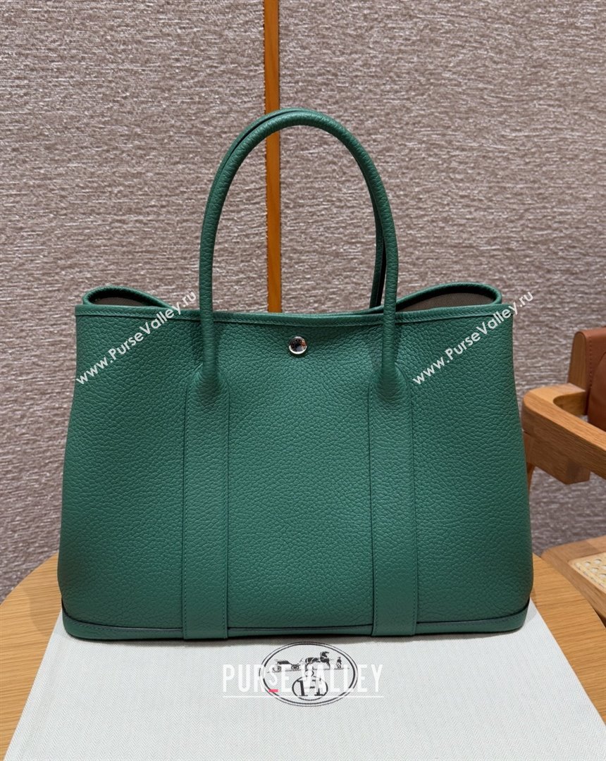 Hermes Garden Party 30/36cm Bag in Togo Leather U4 Vert Vertigo Green 2025(Handmade) (XX-25102302)