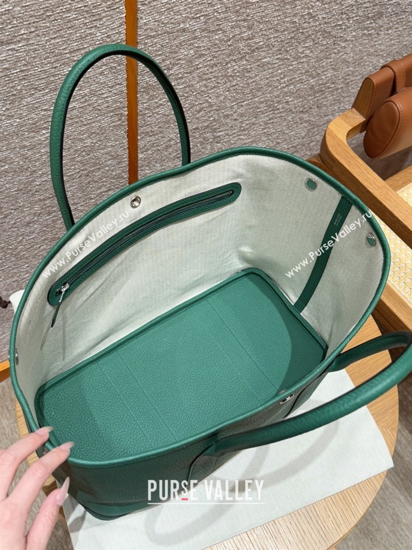 Hermes Garden Party 30/36cm Bag in Togo Leather U4 Vert Vertigo Green 2025(Handmade) (XX-25102302)
