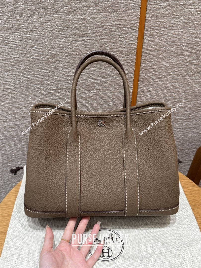 Hermes Garden Party 30/36cm Bag in Togo Leather Etoupe 2025(Handmade) (XX-25102303)