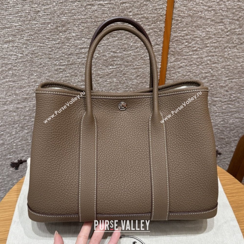 Hermes Garden Party 30/36cm Bag in Togo Leather Etoupe 2025(Handmade) (XX-25102303)