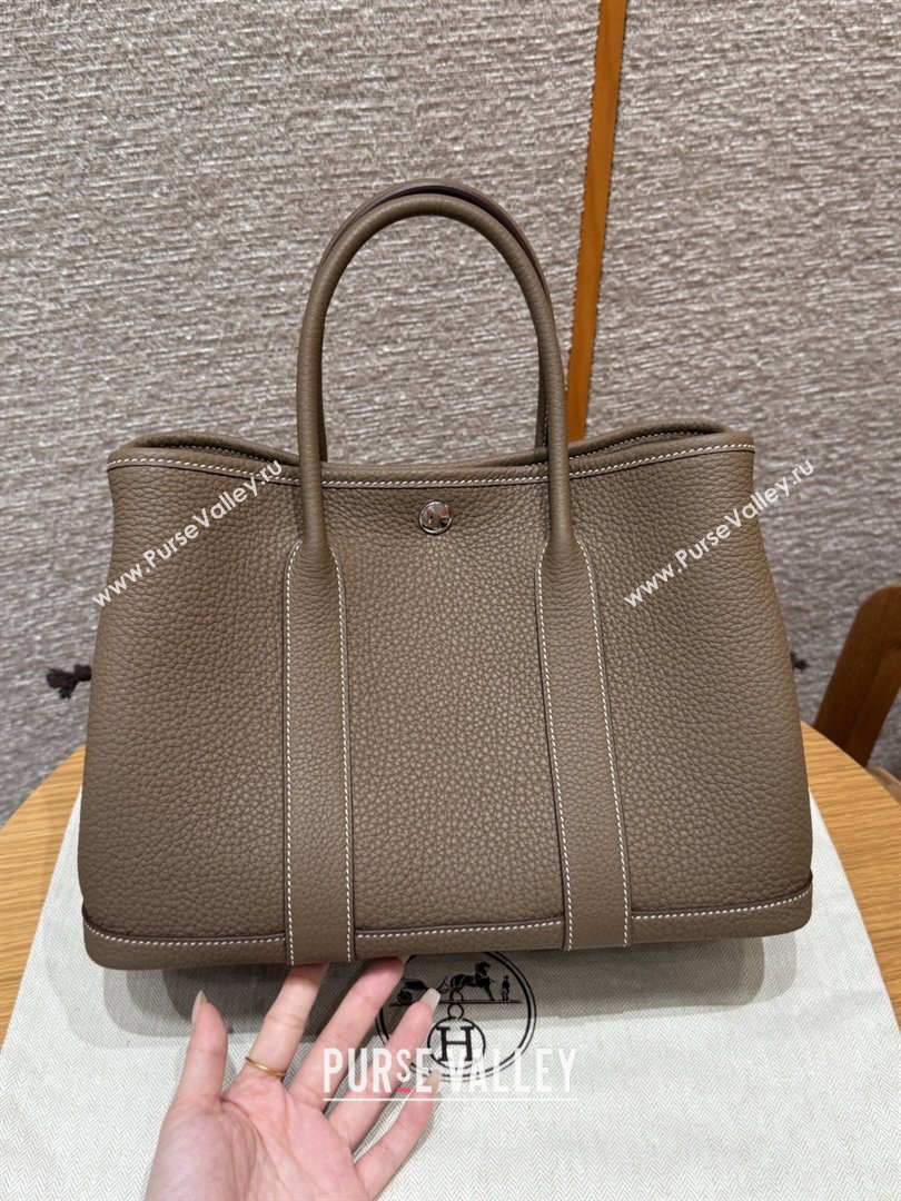 Hermes Garden Party 30/36cm Bag in Togo Leather Etoupe 2025(Handmade) (XX-25102303)