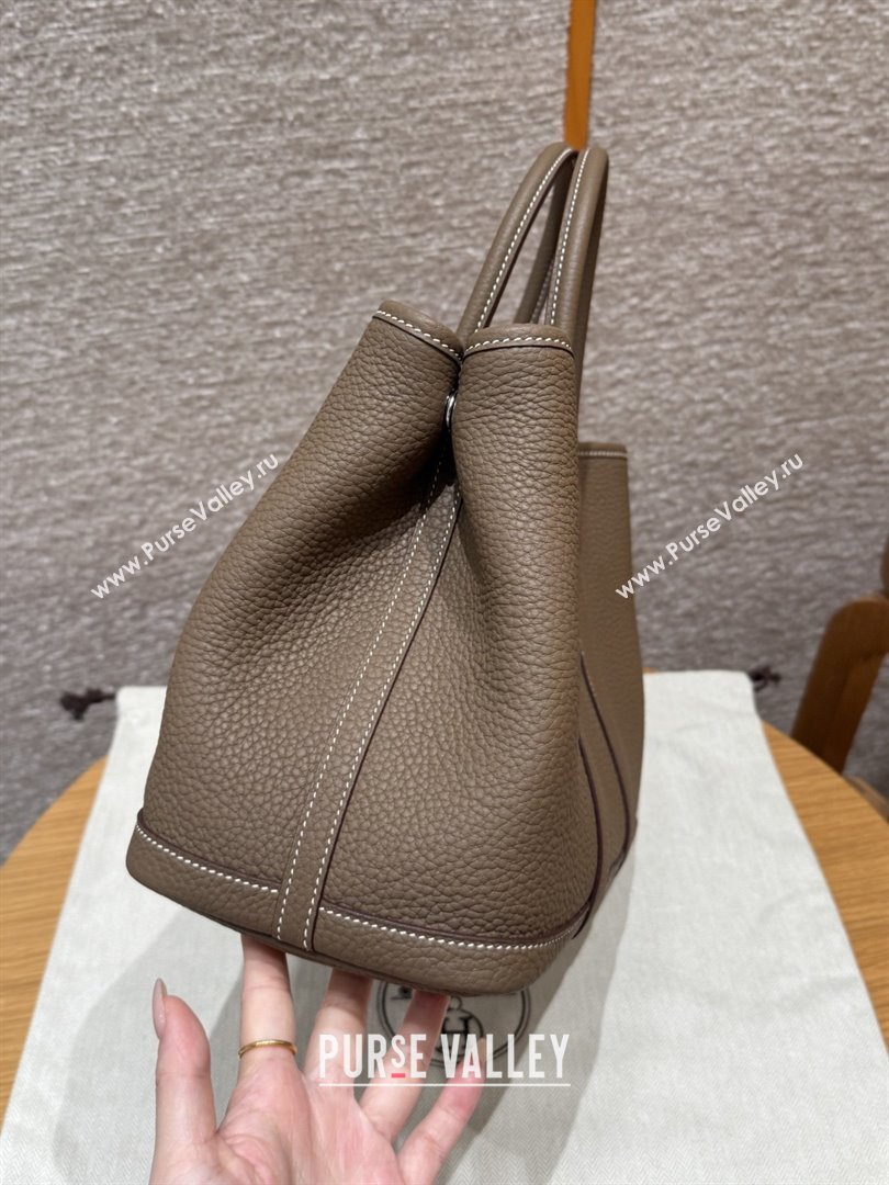 Hermes Garden Party 30/36cm Bag in Togo Leather Etoupe 2025(Handmade) (XX-25102303)