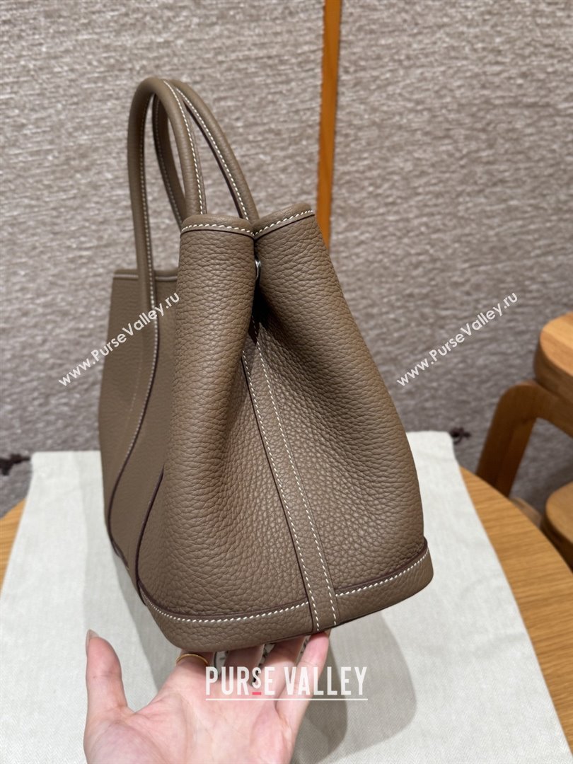 Hermes Garden Party 30/36cm Bag in Togo Leather Etoupe 2025(Handmade) (XX-25102303)