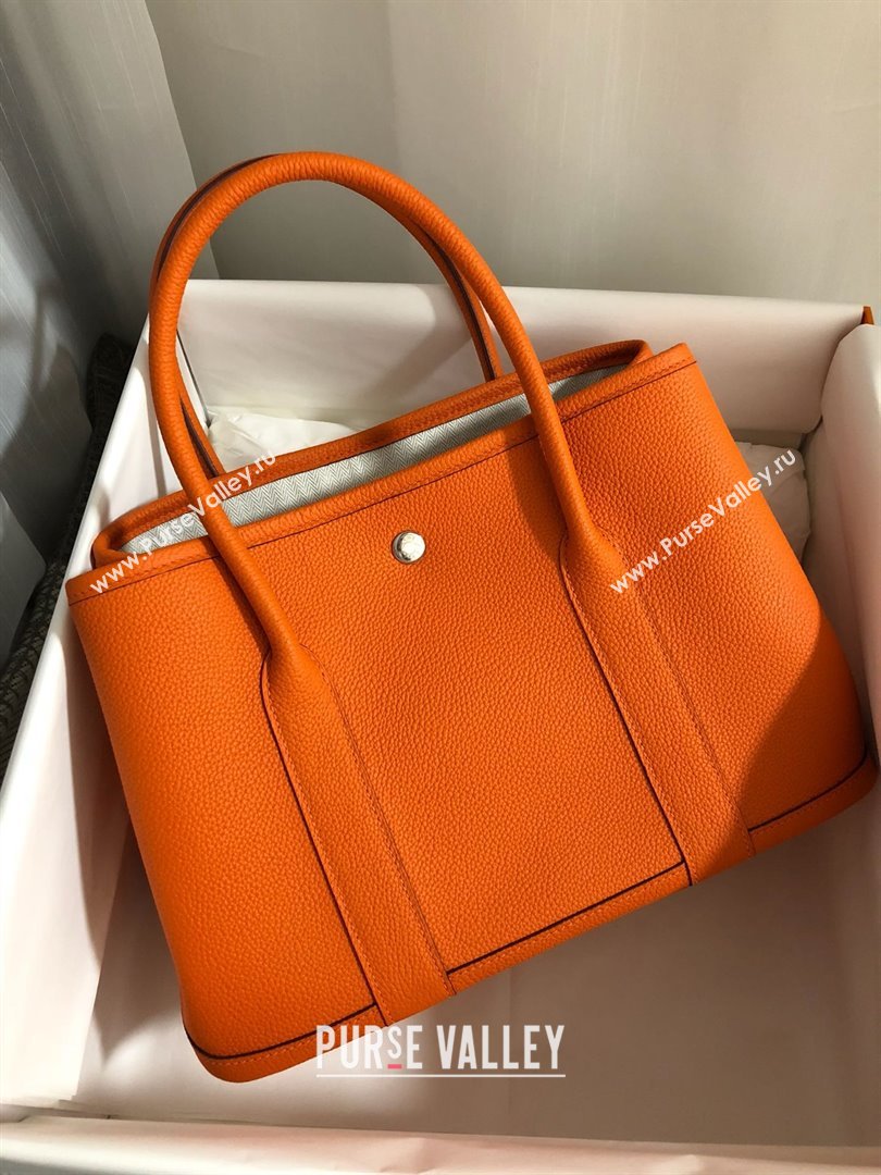 Hermes Garden Party 30/36cm Bag in Togo Leather 93 Orange 2025(Handmade) (XX-25102301)