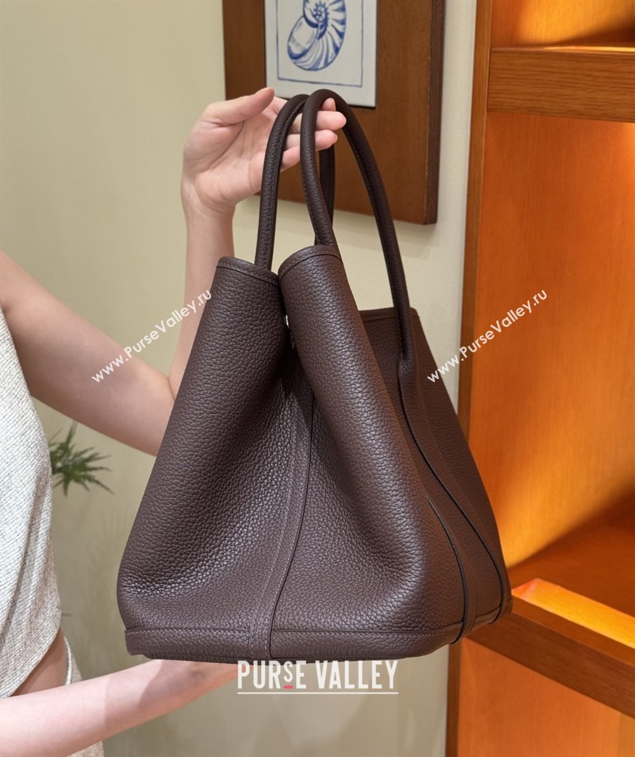 Hermes Garden Party 30/36cm Bag in Togo Leather Rouge Sellier Deep Red 2025(Handmade) (XX-25102304)