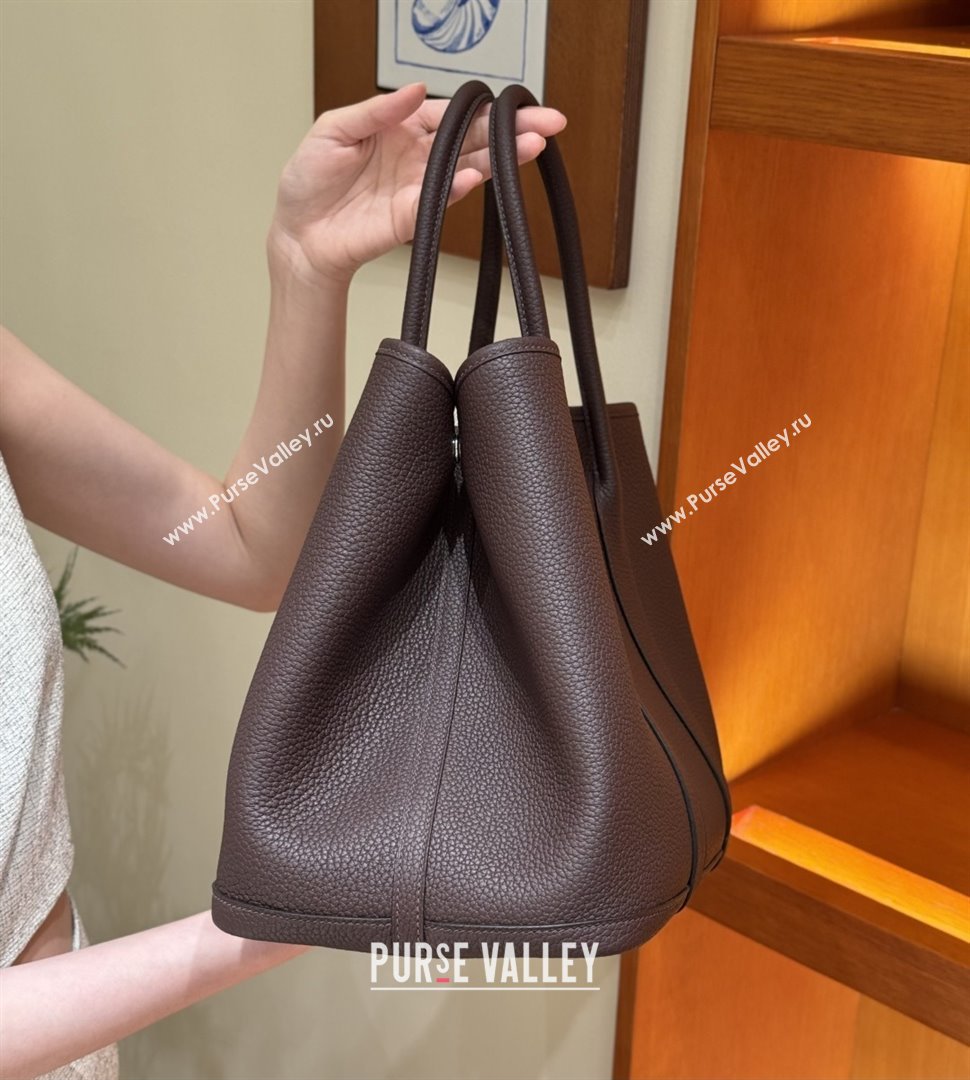 Hermes Garden Party 30/36cm Bag in Togo Leather Rouge Sellier Deep Red 2025(Handmade) (XX-25102304)
