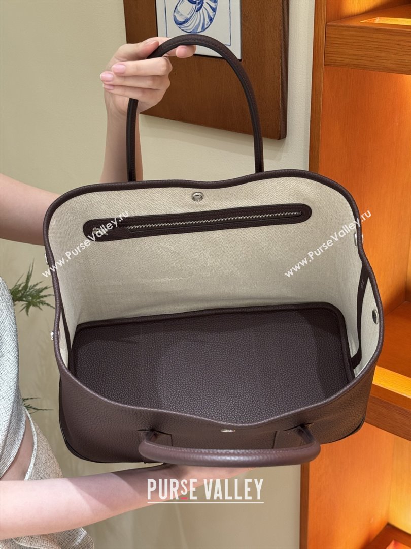 Hermes Garden Party 30/36cm Bag in Togo Leather Rouge Sellier Deep Red 2025(Handmade) (XX-25102304)