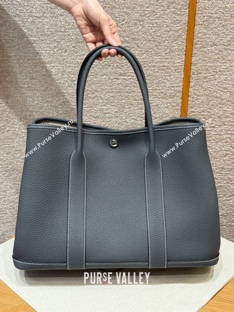 Hermes Garden Party 30/36cm Bag in Togo Leather Ardoise Grey 2025(Handmade) (XX-25102305)