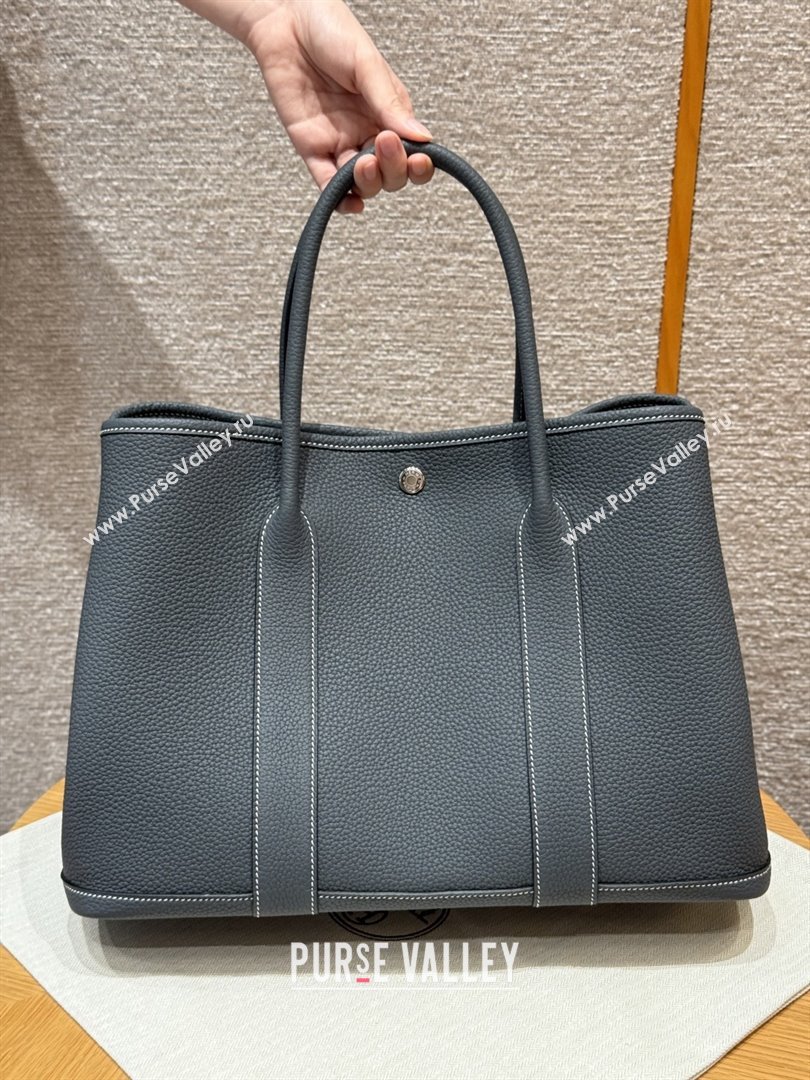 Hermes Garden Party 30/36cm Bag in Togo Leather Ardoise Grey 2025(Handmade) (XX-25102305)