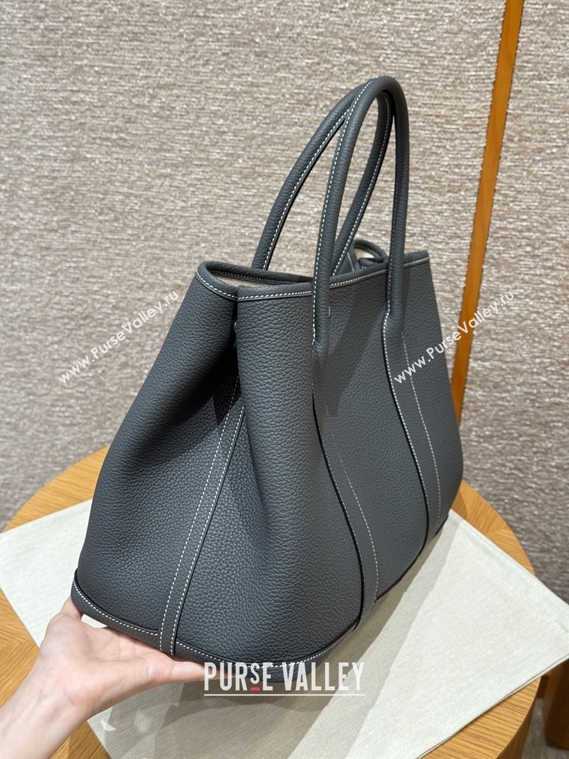 Hermes Garden Party 30/36cm Bag in Togo Leather Ardoise Grey 2025(Handmade) (XX-25102305)