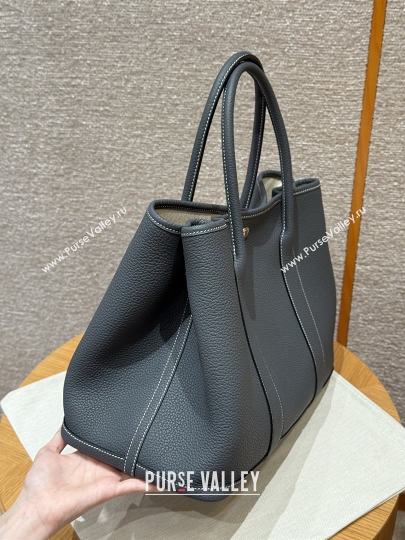Hermes Garden Party 30/36cm Bag in Togo Leather Ardoise Grey 2025(Handmade) (XX-25102305)