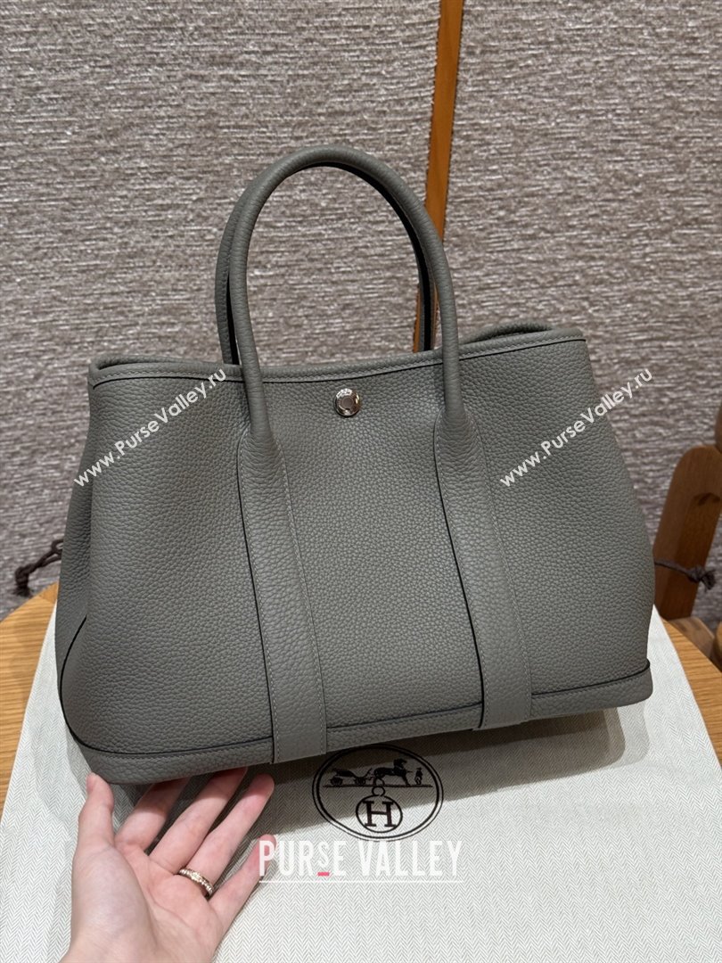 Hermes Garden Party 30/36cm Bag in Togo Leather Gris Meyer Cloud Grey 2025(Handmade) (XX-25102306)