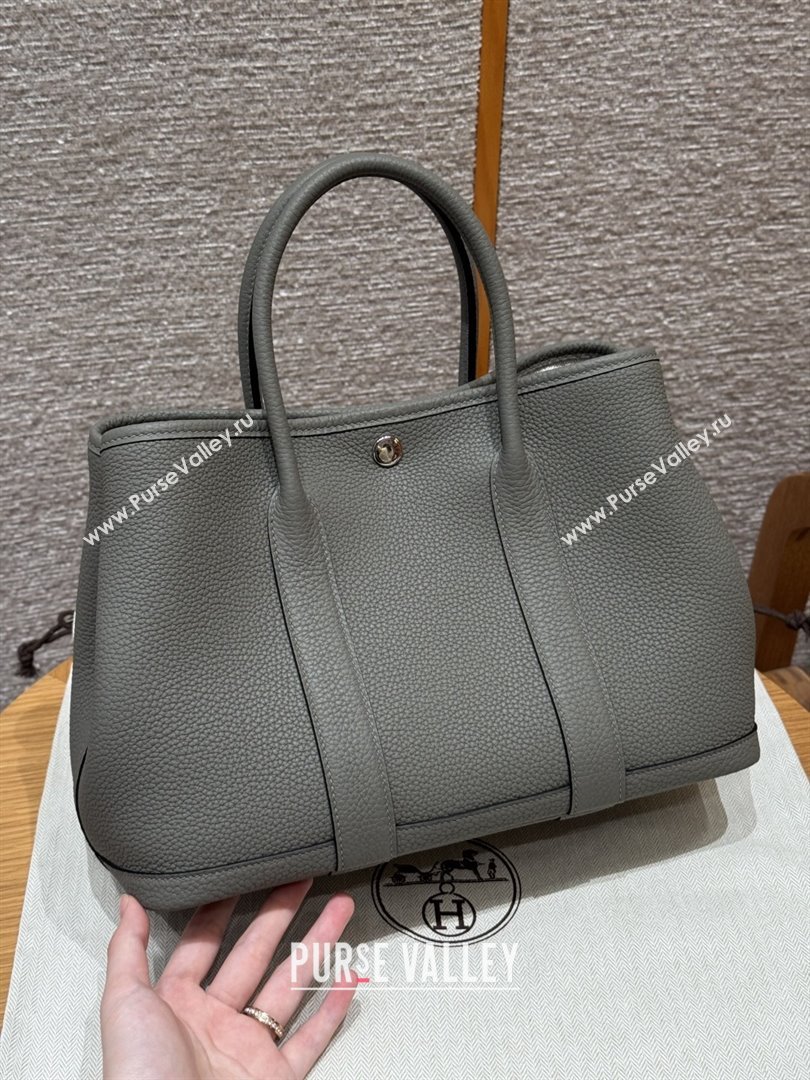 Hermes Garden Party 30/36cm Bag in Togo Leather Gris Meyer Cloud Grey 2025(Handmade) (XX-25102306)