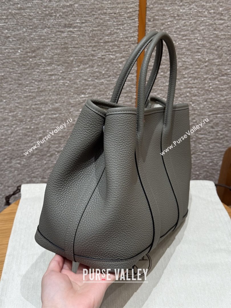 Hermes Garden Party 30/36cm Bag in Togo Leather Gris Meyer Cloud Grey 2025(Handmade) (XX-25102306)